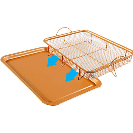 2-in-1 Copper Oven Air Fryer – 2 PC Set