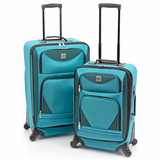 Protege Protege 2 piece expandable spinner carry on and checked luggage set Teal