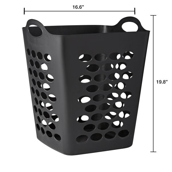 Mainstays Flexible Black Laundry Hamper, 20″