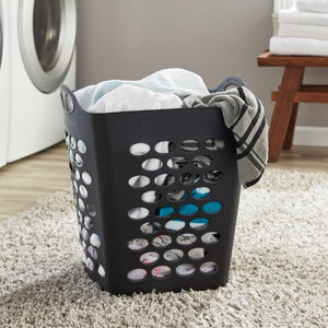 Mainstays Flexible Black Laundry Hamper, 20″