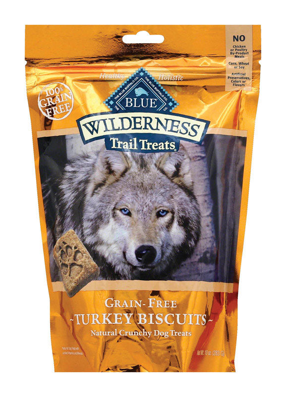 Blue Buffalo Blue Wilderness Turkey Biscuits Dog Grain Free Treats 1 pk 10 oz. – Case Of: 1; Each Pack Qty: 1