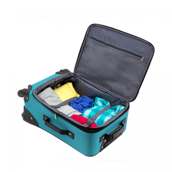 Protege Protege 2 piece expandable spinner carry on and checked luggage set Teal