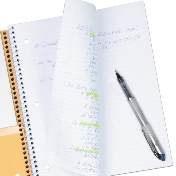 Five Star 5 Subject College Ruled Wirebound Notebook, 11″ x 8 1/2″, Color Choice Will Vary