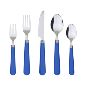 Mainstays Cobalt 48 Piece Stainless Steel and Plastic Flatware Set