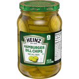 (3 Pack) Heinz Hamburger Dill Chips Pickles, 16 fl oz Jar