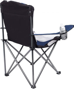 Internet’s Best 2 Pack Padded Camping Folding Chair – Outdoor – Navy Blue – Sports – Cup Holder – Comfortable – Carry Bag – Beach – Quad